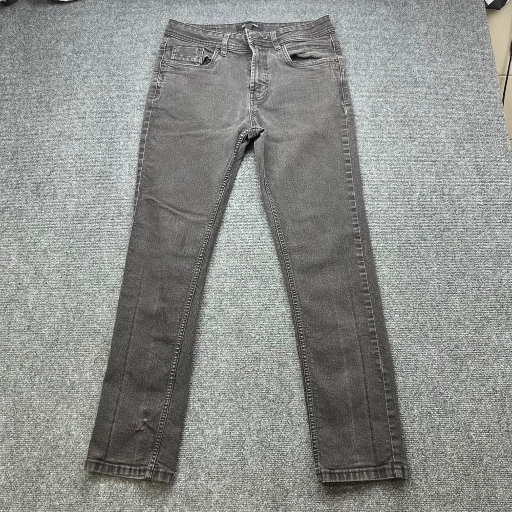 Kenneth Cole Straight Tapered Denim Faded Black Jeans
